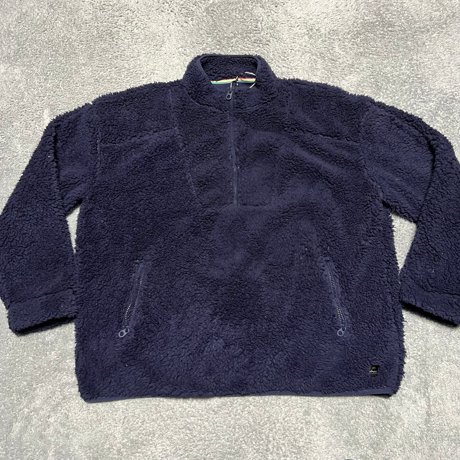 Joules Fleece Jacket Womens 14 Pullover Sweatshirt Half Zip Blue Fluffy Joules Fleece Jacket Womens 14 Pullover Sweatshirt Half Zip Blue Fluffy